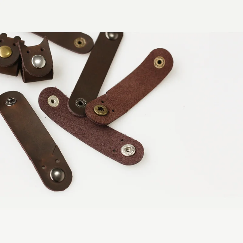 2 шт. кожаный кабельный зажим для намотки наушников USB Кабельный органайзер