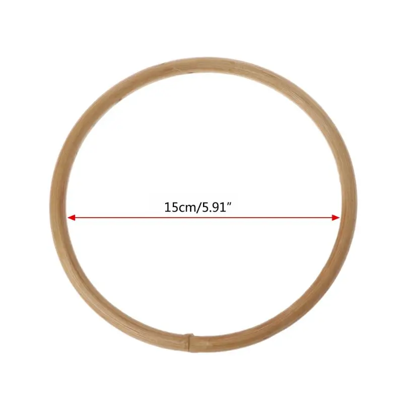 

NoEnName_Null High Quality 1 x Round Bamboo Rattan Bag Handle for Handcrafted Handbag DIY Bags Accessories Good Quality 15x15cm