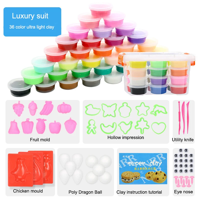

DIY Fluffy Slime Box Supplies Soft Clay Floam Scented Stress Relief Cotton Release Clay Ultralight Plasticine Toys for children