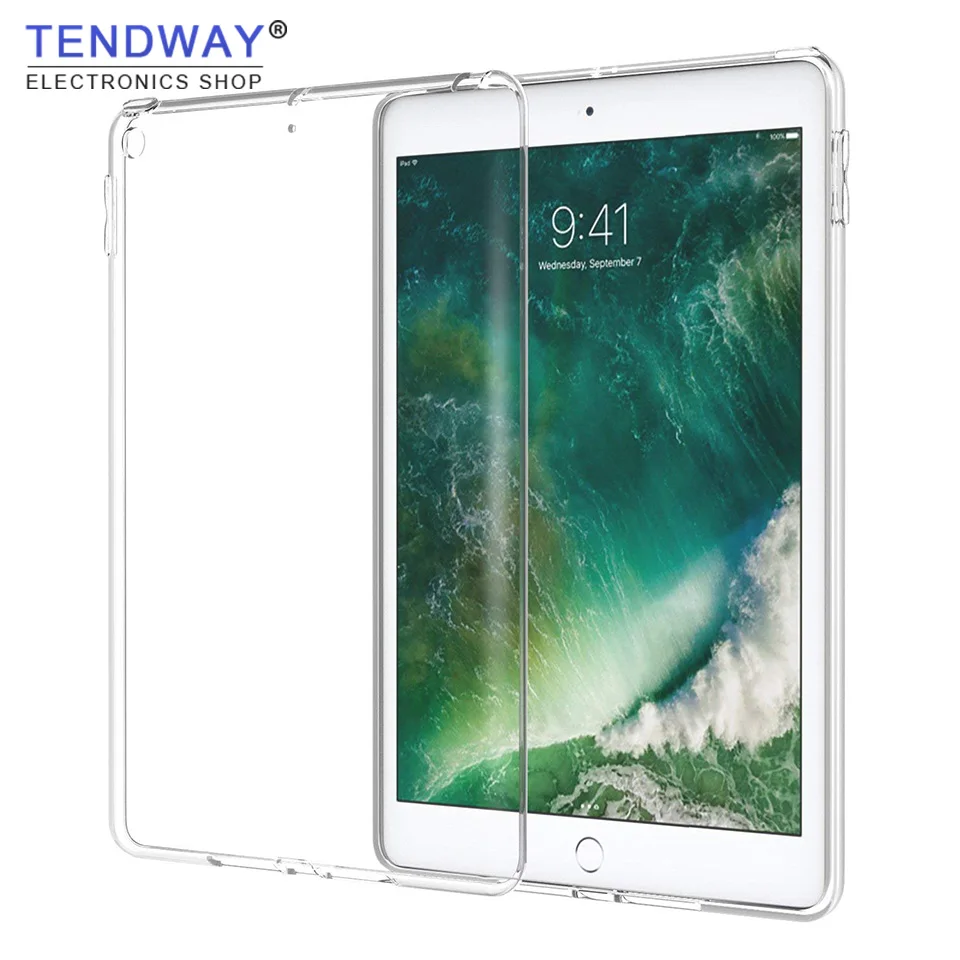 Чехол для планшета Tendway iPad 2017/2018 9 7 Pro 10 5 Air 2 Mini 4 прозрачный мягкий силикон ТПЭ