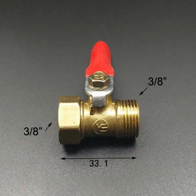 3/8 &quotBSP Женский x 3/8&quot BSP Мужская резьба двухсторонний латунный шаровой клапан для
