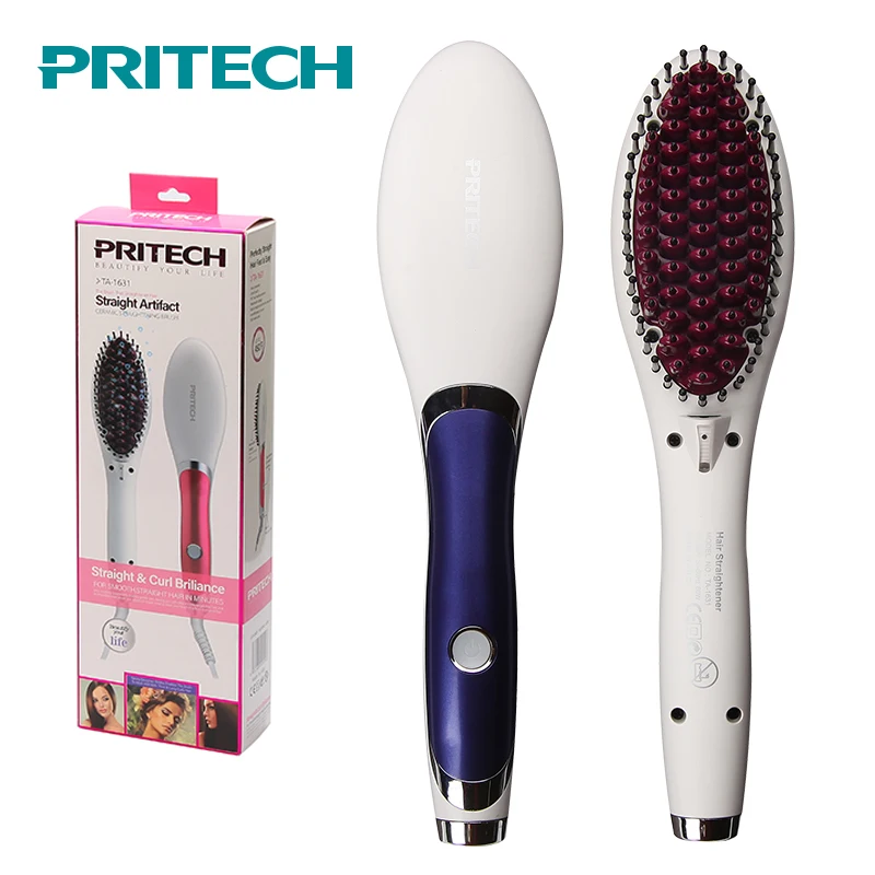 Керамический выпрямитель для волос PRITECH электрическая Ионная Щетка расческа