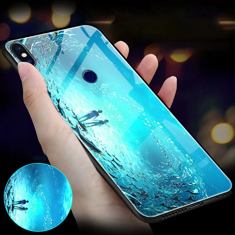 Bfollow светящийся чехол для Xiaomi Mi 8 SE Honor Lite 6/A2 A2 A1/макс 3 закаленное Стекло Прочный