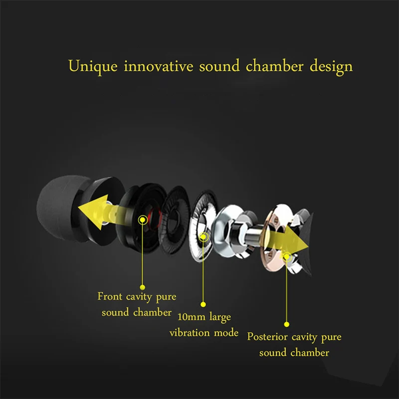 Металлические Bluetooth беспроводные наушники M9 спортивные для бега с защитой от