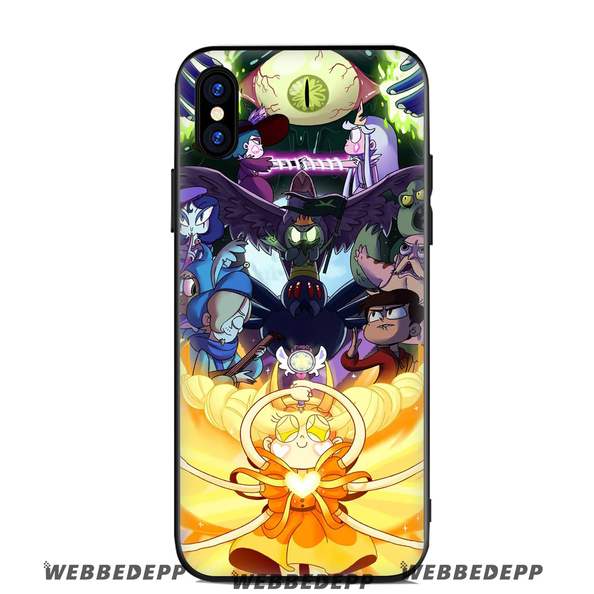 WEBBEDEPP Star vs the Forces of Soft Silicone Case for Apple iPhone 11 Pro Xr Xs Max X or 10 8 7 6 6S Plus 5 5S SE TPU |