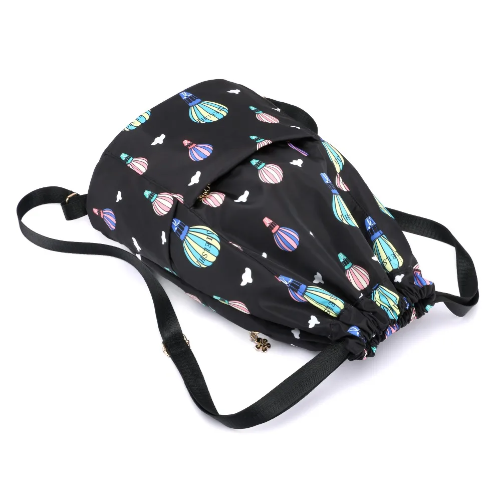 JielangShi Drawstring Backpack Simple Large Capacity Print Double Shoulder Lightweight Sports Fitness Bag | Багаж и сумки