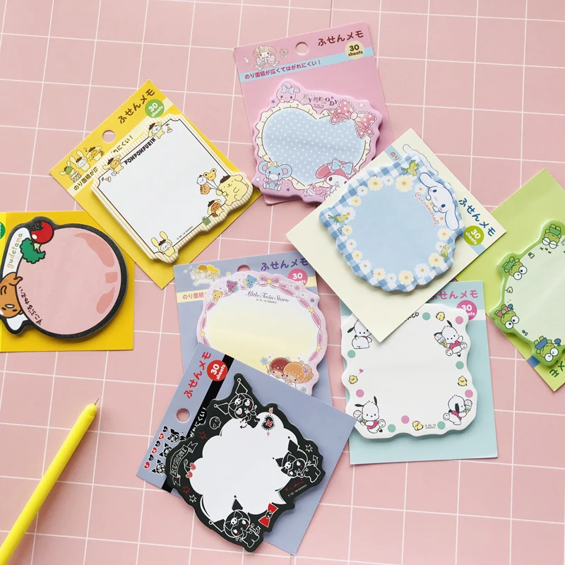 30 pages /Pack Melody Frog Dog Twin Stars Memo Pads Sticky Notes Student Stationery