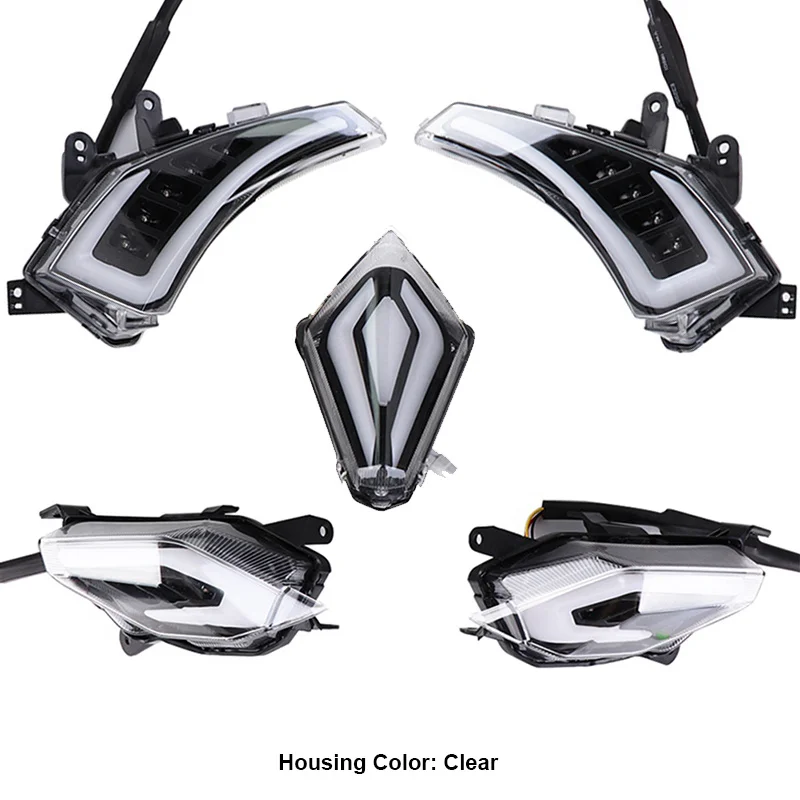 Сигнальный светильник KEMiMOTO для YAMAHA Tmax 530 T-Max530 TMAX530 T-Max 530 2012- задний тормозной светильник светодиодный сигнал поворота Задний светильник - Цвет: One Set Clear Light