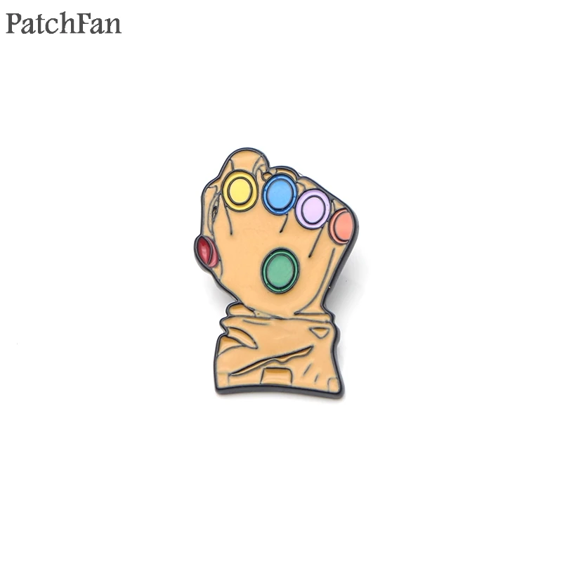 1 Patchfan Thanos Infinity Gauntlet цинковые булавки para рюкзак галстук Одежда для сумки рубашка Значки броши для мужчин и женщин A0969 - Цвет: 1