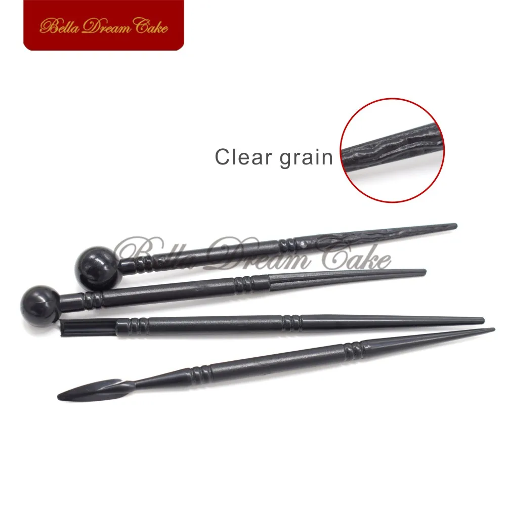 4 шт./компл. цветочное украшение резные ручки текстура лепестков Пластиковые