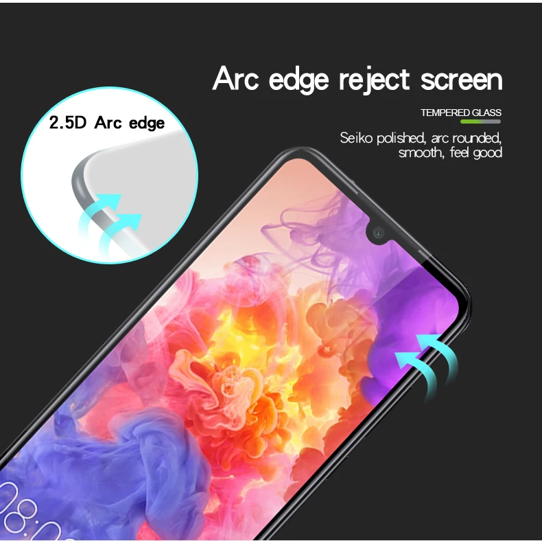 MOFI для Huawei P30 Lite закаленное стекло Защита экрана полное покрытие Защитное