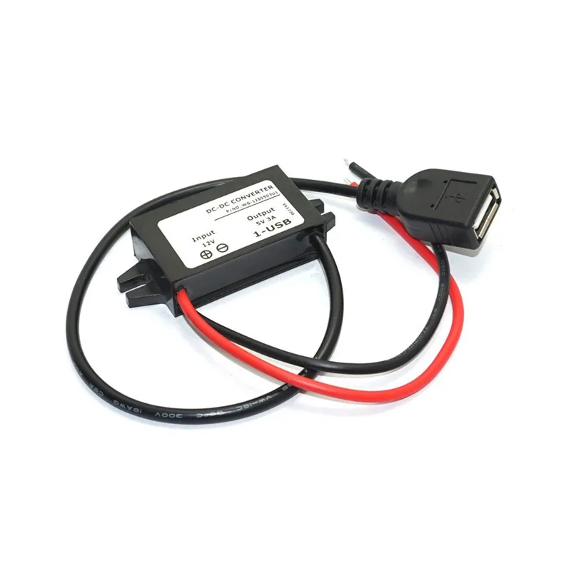 DC-DC 12V to 5V Step-down power supply Power module converter USB with Ear protection cap Stable voltage Waterproof | Электроника