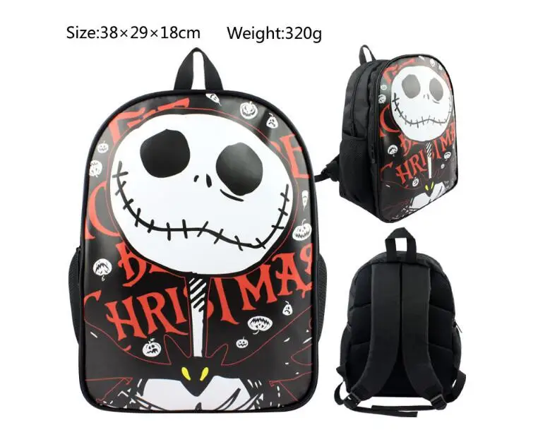 2019 школьные сумки для Кошмар перед Рождеством Джек Череп Форма рюкзак студент