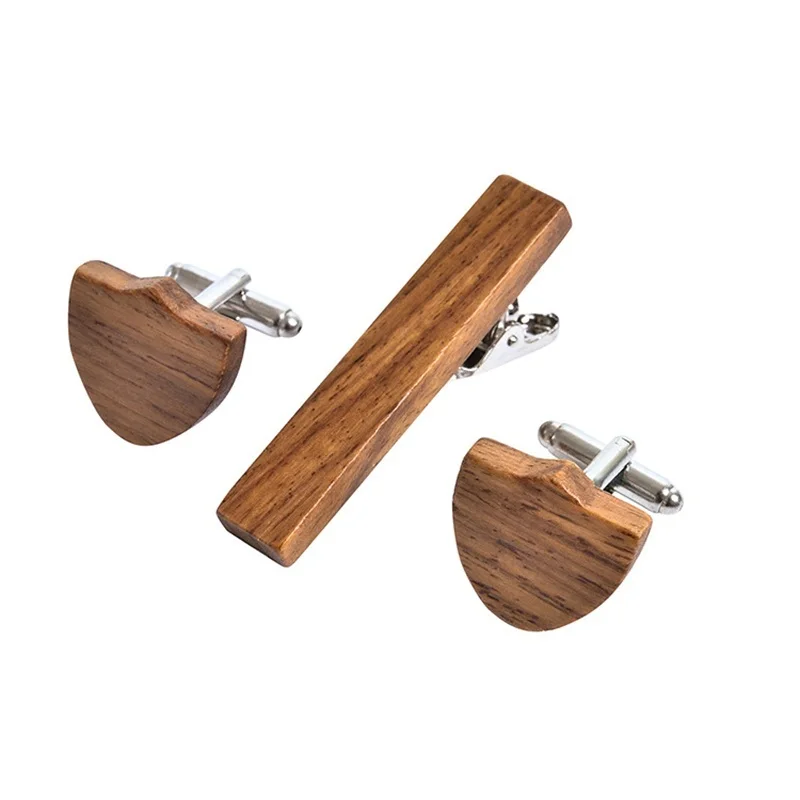Mdiger деревянный зажим для галстука набор запонки звеньев классические квадратные