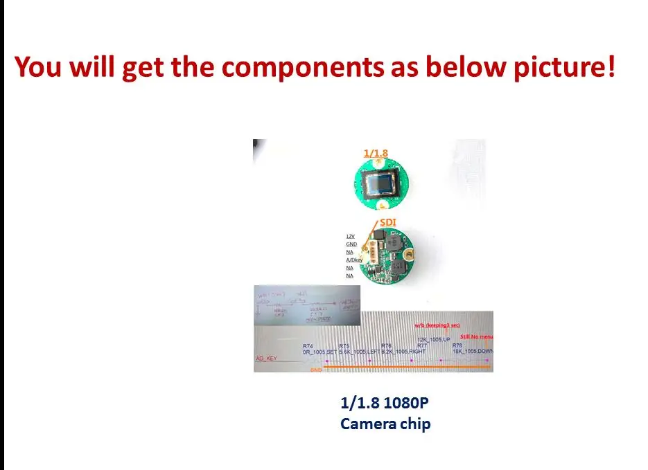 camera chip only Модуль печатной платы для хирургического эндоскопа, HD SDI 1080P чип для медицинской камеры и рекордер DVR видео-эндоскоп - Цвет: camera chip only