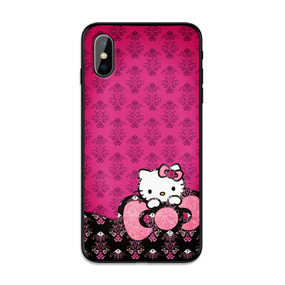 Hello cat Мягкий ТПУ чехол для Apple iPhone 6 6S 7 8 Plus 5 5S SE X XS MAX XR силиконовые чехлы | Мобильные