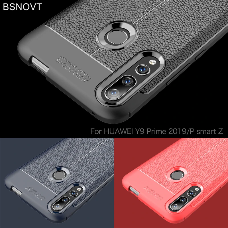 Для huawei P Smart Z чехол Y7 Y9 Мягкий противоударный чехол из искусственной кожи для huawei Y9 Prime чехол для huawei P Smart чехол