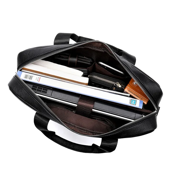 

Men's Bag Dermis Business Briefcase Men's Head Layer Cowhide European And American Men's Single Shoulder Handbag