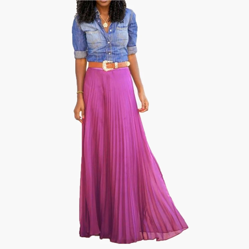 Элегантные юбки длиной до пола модные длинные шифоновые женские на заказ