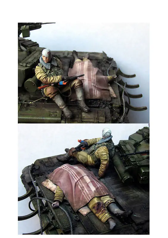 [Tuskmodel] 1 комплект модели из смолы 35 шкал фигурки Современный русский стиль солдат
