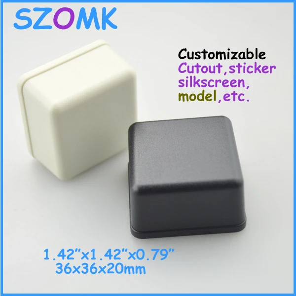 

szomk project box plastic case electronics (10 pcs) 36*36*20mm high quality abs plastic enclosure distrubition enclosure