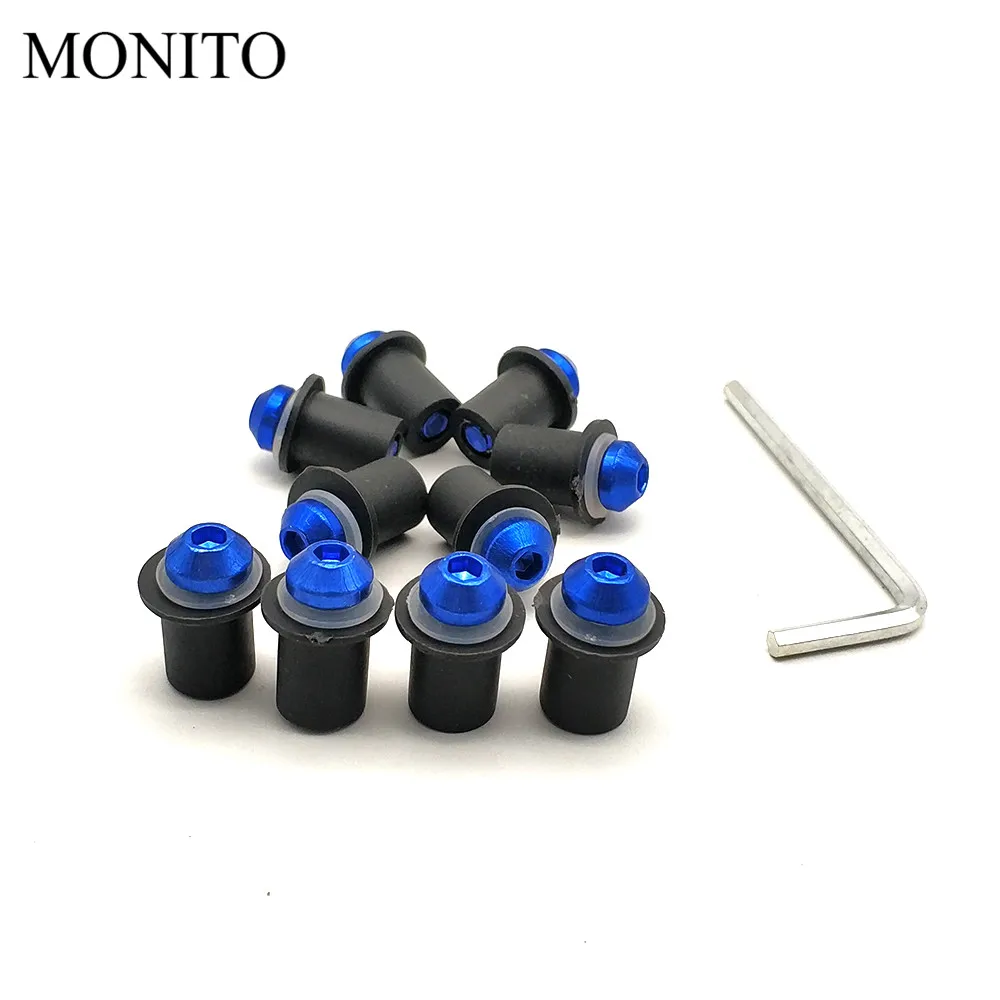 10 шт. Комплект болтов для ветрового стекла YAMAHA YZF R15 R25 R125 R1 600R R1M R1S YZF600R LS|Накладки и