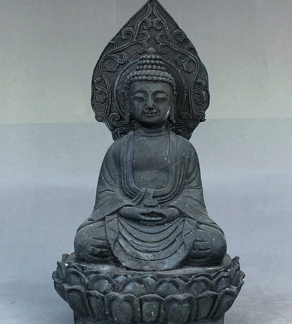 Китайский Буддизм Бронзовый Сиденья Лотос кван юн Гуаньинь Богиня Статуя Будды |