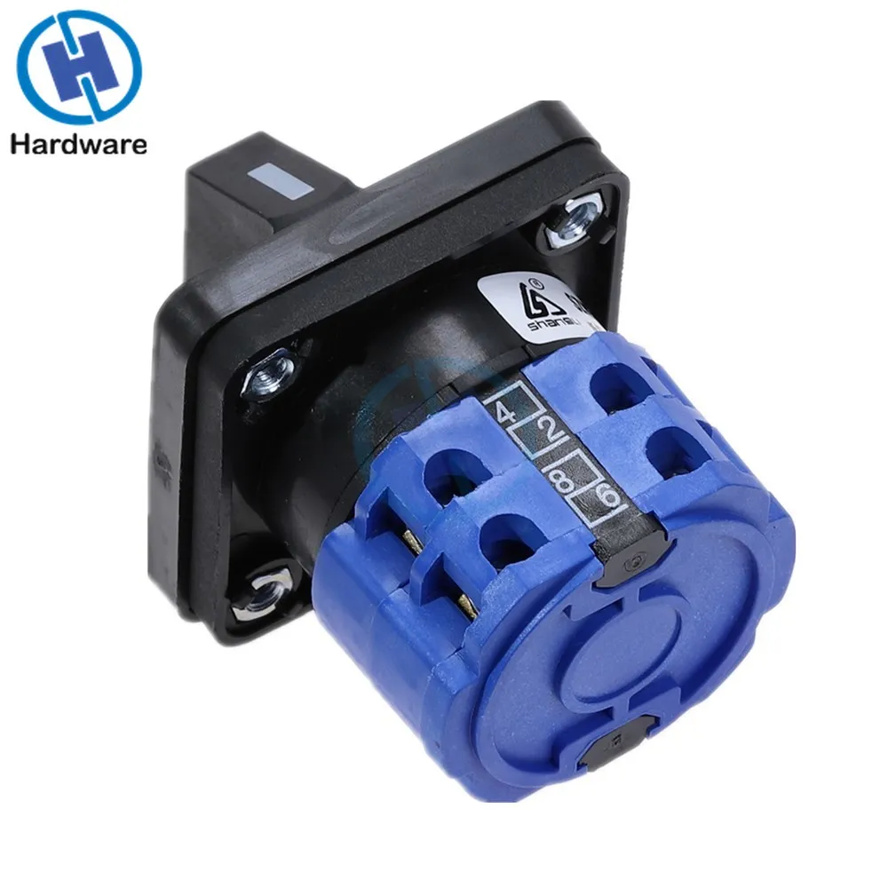 20A 660V 3 Position 0-1-2 8 Terminals Rotary Cam Changeover Switch LW28-20