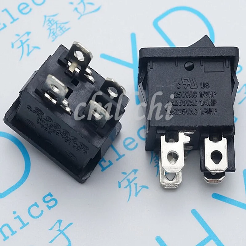 100 шт./KCD1 104 15*21 6A/250V 10A/125V тумблер кулисный переключатель выключатель мощности 4