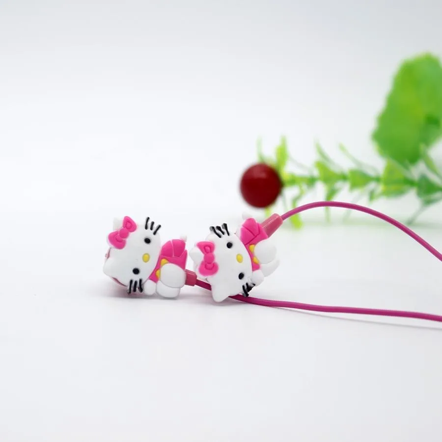 Мультяшная Музыкальная гарнитура hello kitty 3,5 мм, наушники для iPhone, мобильного телефона, MP3, милые наушники для мобильного телефона, подарок для ребенка