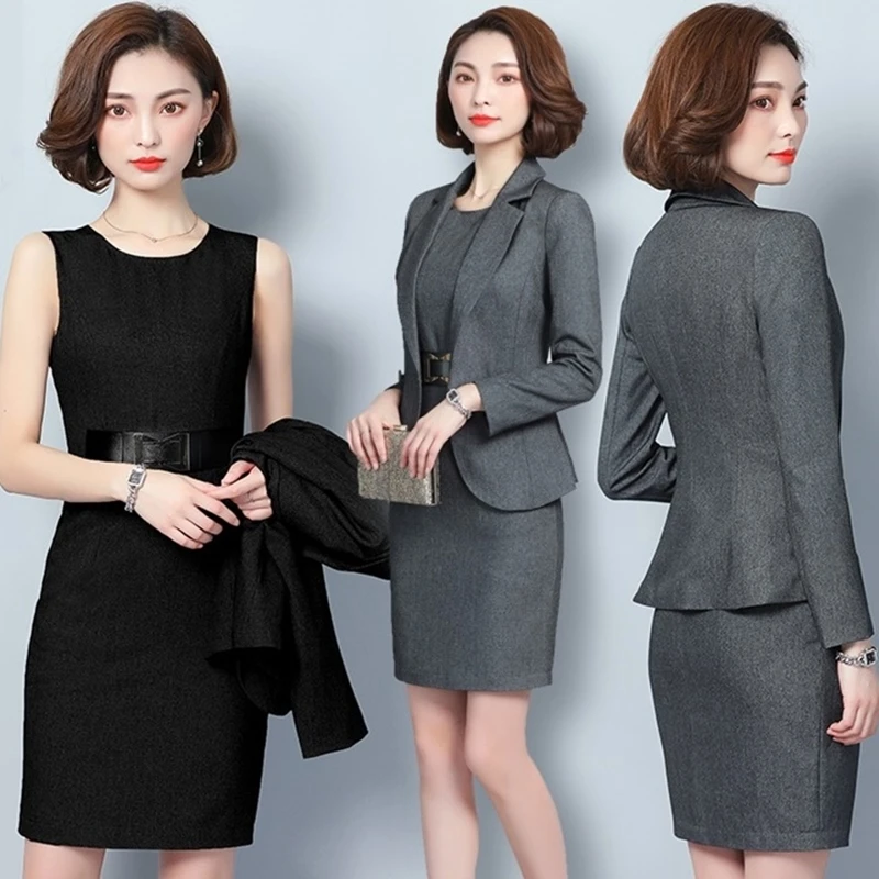 Офисная Женская одежда Ol дизайнерские платья элегантные женские блейзеры 2019