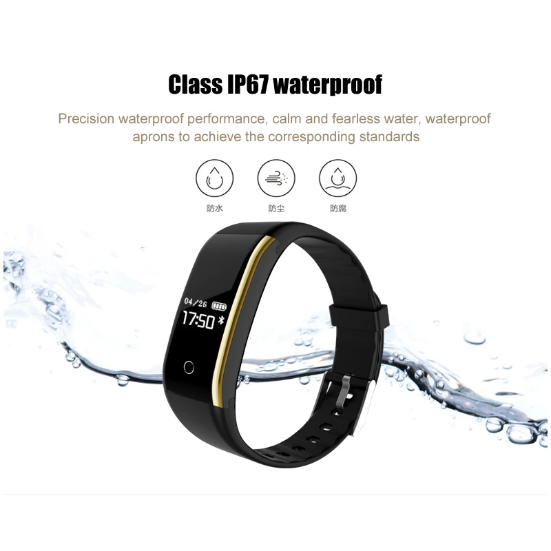 WQ V9 смарт-браслет Фитнес браслет с частотой сердечных сокращений крови Давление