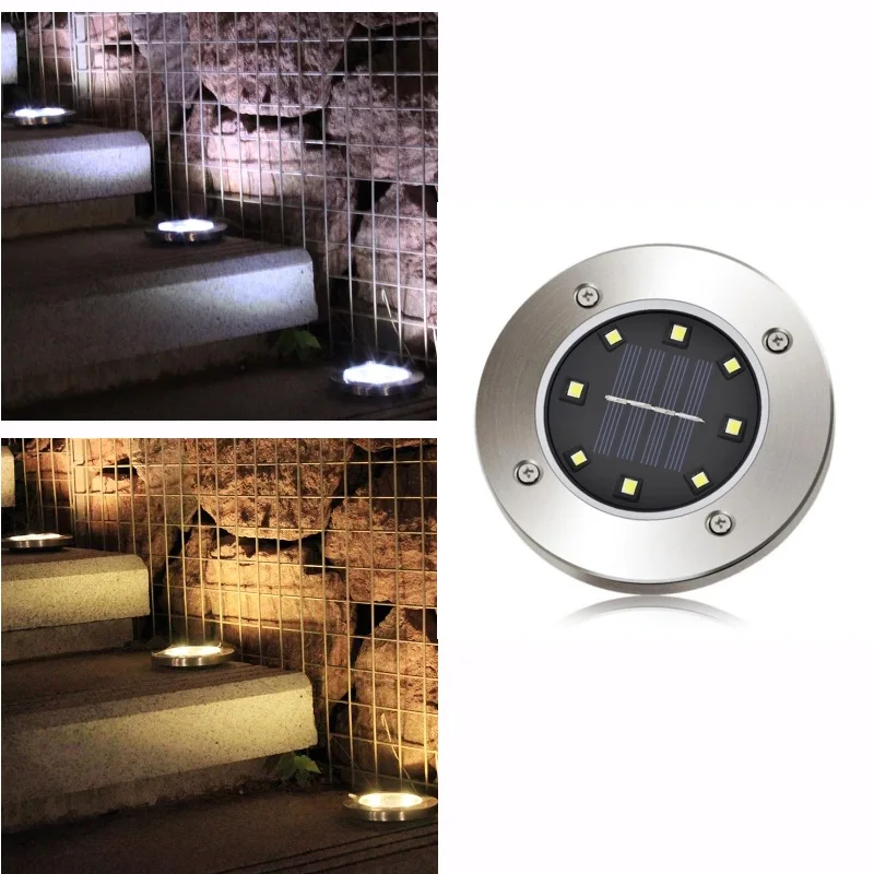 8 Светодиодный светильник на солнечной батарее напольный садовый ландшафтный ing