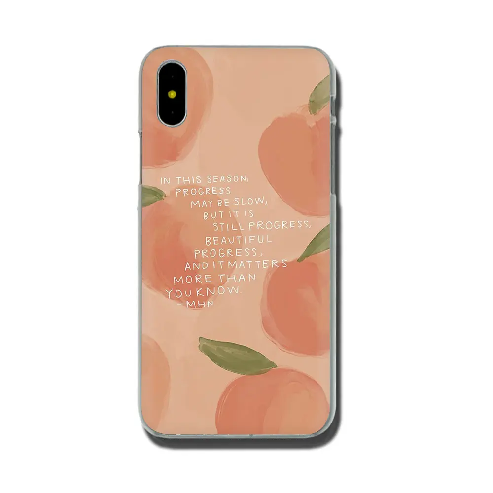 H12 Розовый персиковый жесткий чехол для телефона iPhone 11 Pro 5 5S 6 6S Plus 7 8 Plus X XS XR XS Max - Цвет: H12