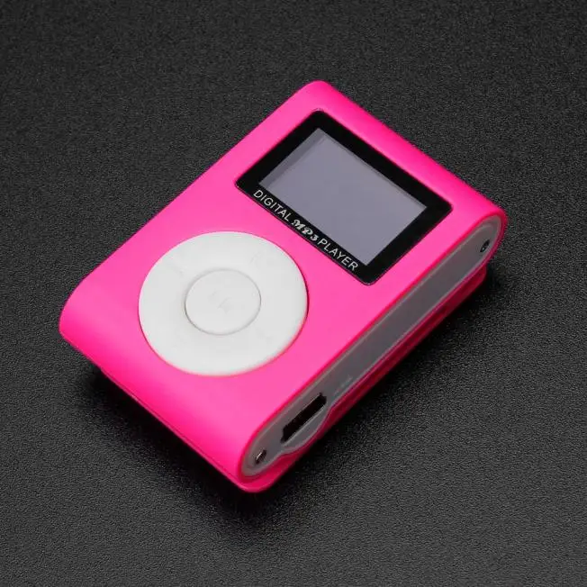 Мини USB MP3 плеер с зажимом ЖК экран поддержка 32 ГБ Micro SD TF карты литиевая батарея