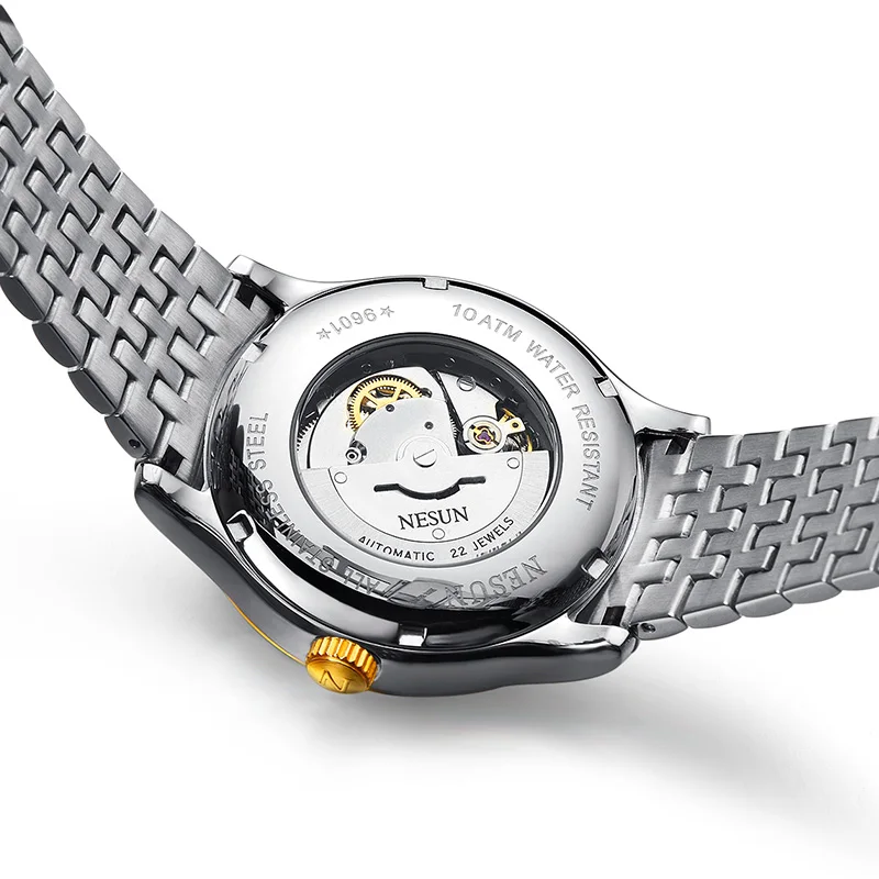 Швейцарский роскошный бренд NESUN автоматические мужские часы с автоподзаводом