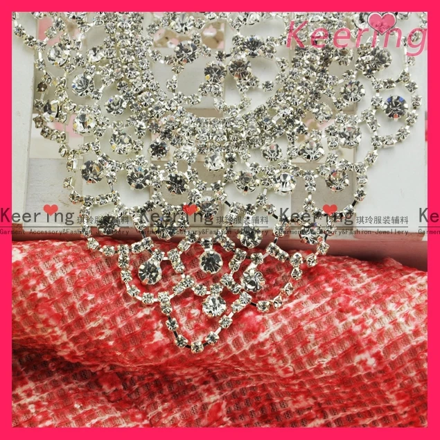 

Patch Rhinestone Embellishment 16.5CM Length Wholesale Free Shipping WRE-068
