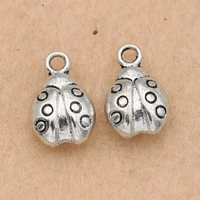 ladybug charm pendant antique silver plated jewelry diy making bracelet earrings accessories handmade 17x14mm