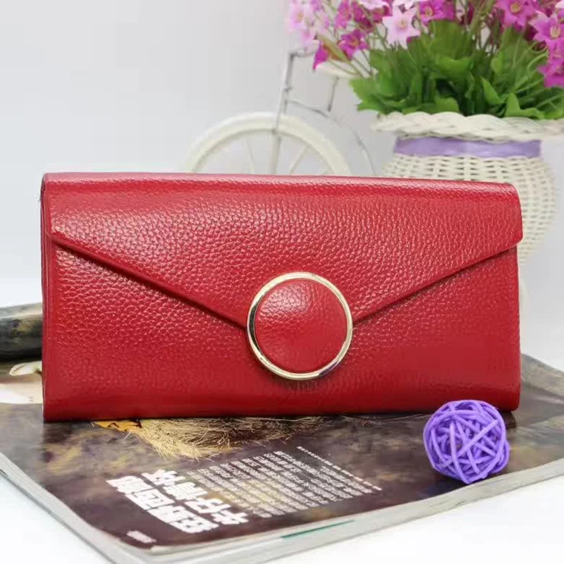 Европейский брендовый модный кошелек из натуральной кожи Женский с держателем