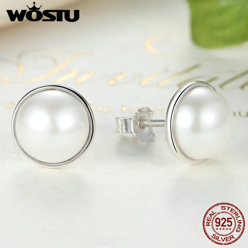 Женские серьги пусеты с белым жемчугом из серебра 925 пробы S925|stud earrings|beautiful stud
