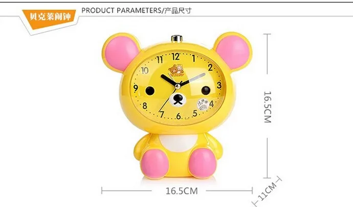 1 шт. Kawaii San-X Rilakkuma ленивый медведь Настольный будильник большой размер головы 6 цветов в красочной коробке