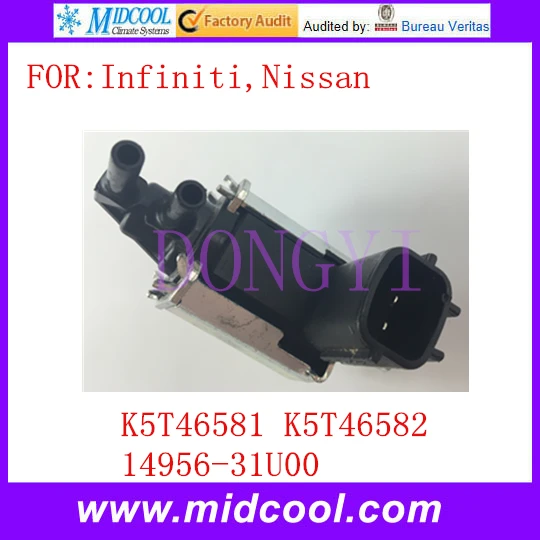 Новый вакуумный электромагнитный клапан EGR OEM K5T46581 K5T46582 14956 31U00 для Infiniti Nissan|solenoid