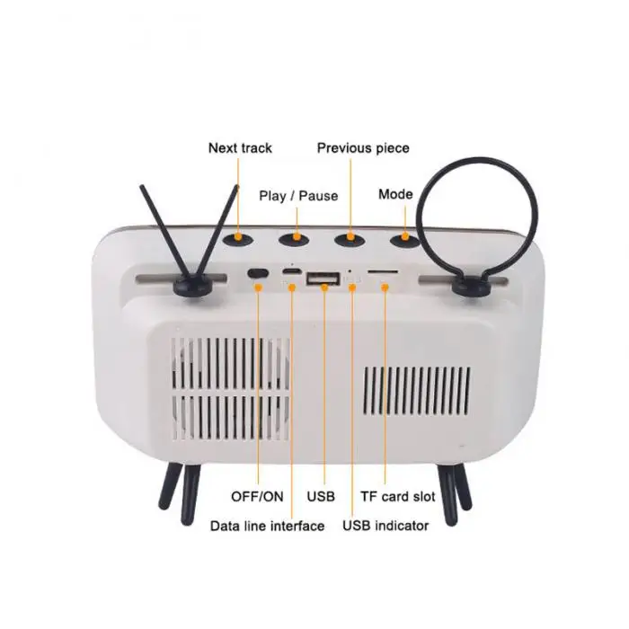 Милый Мини HIFI Bluetooth стерео динамик беспроводной супер бас динамик s USB зарядка держатель телефона DOM668