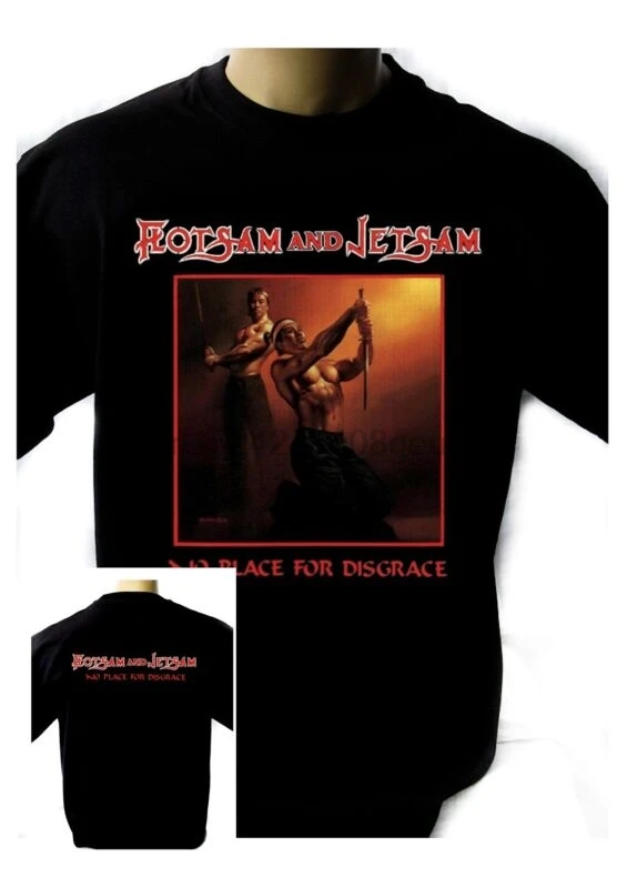 FLOTSAM AND JETSAM NO PLACE FOR DISGRACE➈ Black T-shirt Men Shirt Rock Band | Мужская одежда