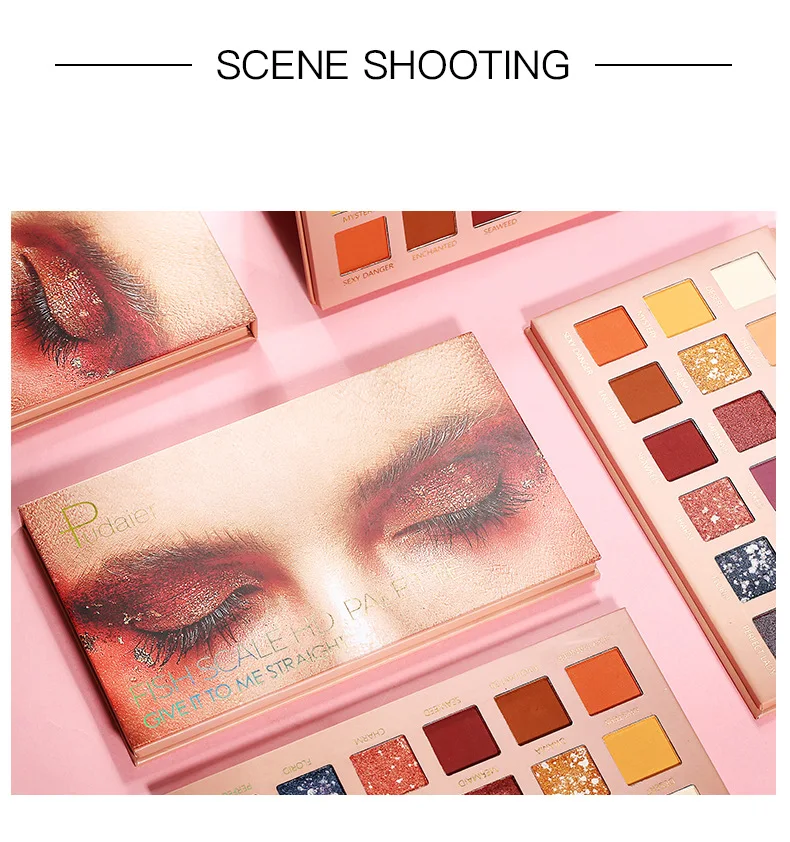 Goddess high light fish scales 18 color eyeshadow disc polarized flash matte pearlescent earth eye makeup tray |