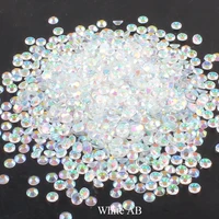 white ab resin flat back crystal nails non hotfix strass rhinestone for clothes decoration stones and zircons crystals applique