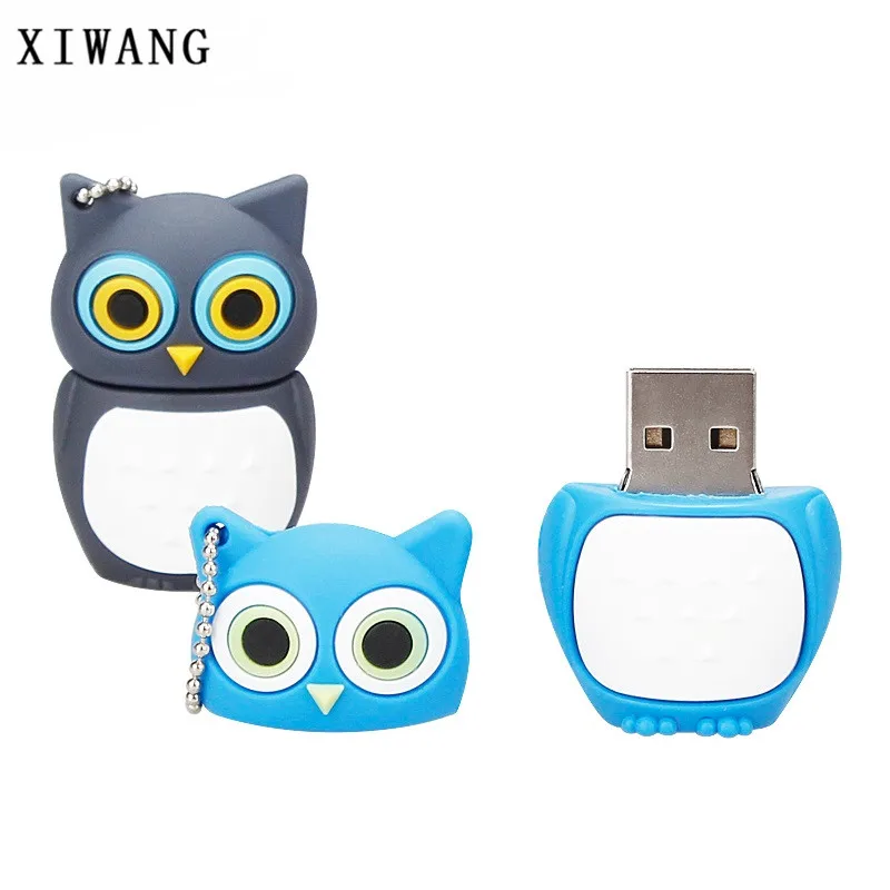 USB флеш-накопитель 64 ГБ, милое животное мультяшная сова, usb 2,0, 4 ГБ, 8 ГБ, 16 ГБ, 32 ГБ, 128 ГБ, флеш-накопитель, usb память, креативная флешка, подарок на праздник
