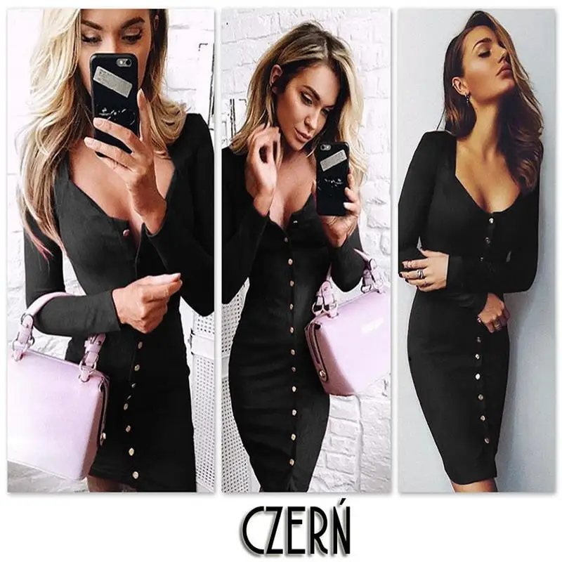 2017 Fation облегающее платье-футляр с длинным рукавом Платья для вечеринок женская