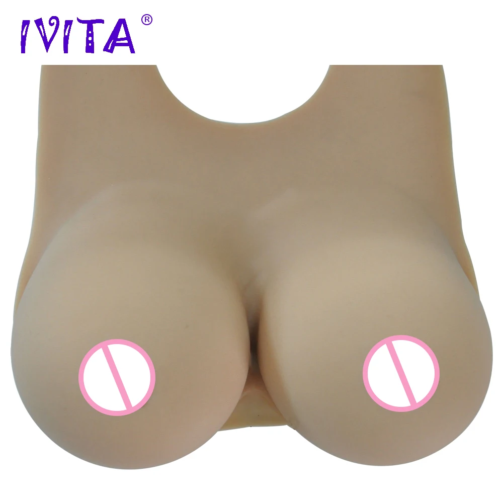 

IVITA 4100g Artifical Silicone Breast Forms Fake Boobs False Breast For Transgender Transgender Enhancer Drag Queen Shemale