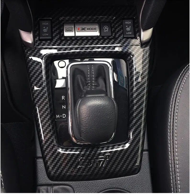 Углеродного волокна шестерни Цельнокройное Украшенные Крышка для Subaru Forester 2013 14 15 16 17 AA479